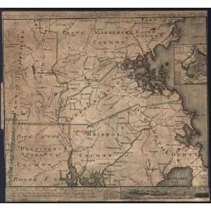  1775 map of Massachusetts