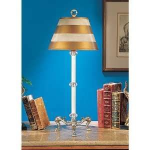 Wildwood Lamps 7963 Crystal 1 Light Table Lamps in Milano Silver With 