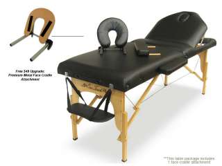 Portable Massage Table OneTouch Pro Series Package Black   Free 