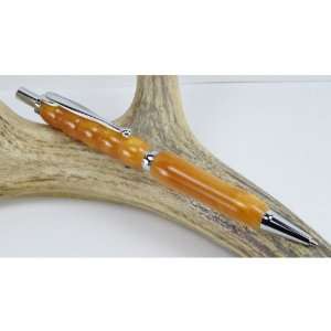  Sparkle Gold Acrylic Slimline Pencil Pen With a Chrome 