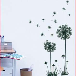 Wall Decal Dandelion Flower Plant Tree Large Removable Wall Decor 
