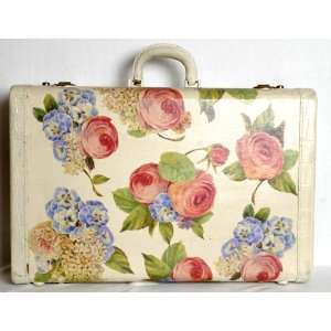  Vintage Suitcase (Decorated with Flowers) 