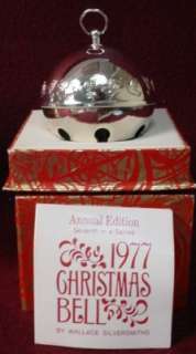   SLEIGH BELL christmas ornament 1977 MISTLETOE & DOVES no Box  
