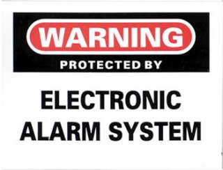 Protected By Electronic Alarm System Sticker (10 Pack)  