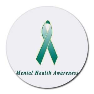  Mental Health Awareness Ribbon Round Mouse Pad Office 