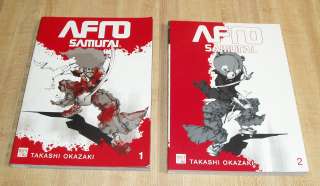 Afro Samurai 1 2 manga graphic novel book lot Takashi Okazaki 