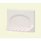Lenape 4 in. x 6 in. White Wall Mounted Ceramic Tub Soap Dish