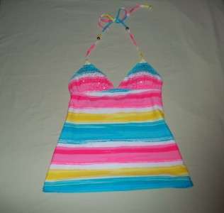 new candies womens junior swimwear tankini top size XS  