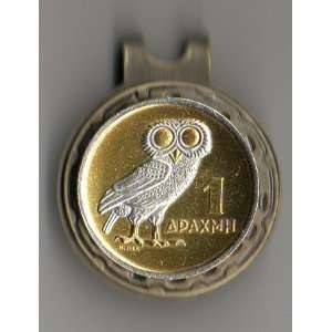 Gorgeous 2 toned 24k Gold on Sterling Silver Coin Ball Marker   Greek 