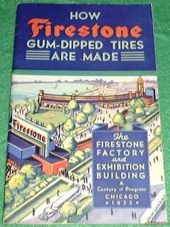 HOW FIRESTONE GUM DIPPED TIRES ARE MADE 1933 booklet  