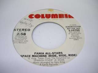 Soul Promo 45 FANIA ALL STARS Space Machine (Ride, Ride  