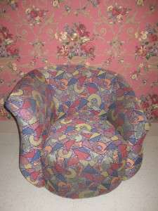 Ethan Allen Asymmetrical RADIUS Upholstered Chair Modernistic 