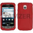 Amzer Silicone Skin Jelly Case   Maroon Red For LG Thrive