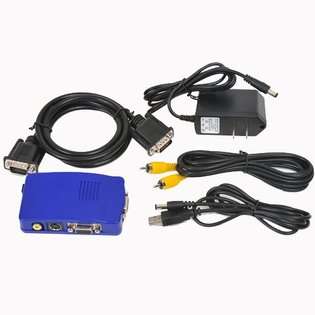 VideoSecu TV Video RCA to PC VGA Converter Adapter Switch Box with 