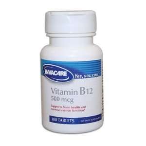  Invacare Vitamin B 12 500 mcg Tablets (Case) Health 