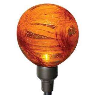 ALLSOP 29032 Solar Powered Red Globe Garden Art High Powered Amber Led 