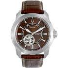 Bulova 96A108 Automatic Brown Dial Skeleton Display Brown Leather 