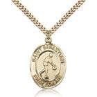 EE 12K Gold Fill St. Saint Sebastian Basketball Medal Pendant 