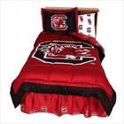 College Covers South Carolina Printed Shee Set in White   Size Twin 
