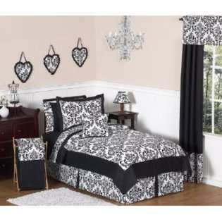 JoJo Designs Black and White Isabella Girls Childrens and Teen Bedding 