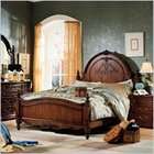   Twin, Full or Queen Dark Cherry Wood Panel Bed 2 Piece Bedroom Set