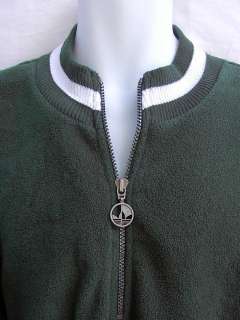 Adidas Mens Pullover 1/4 zip Fleece Sweatshirt L Green  