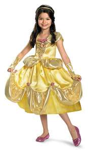 BEAUTY AND THE BEAST BELLE LAME DELUXE CHILD COSTUME Disney Princess 