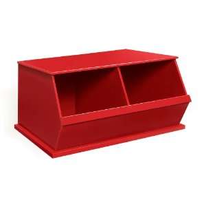  Two Bin Storage Cubby   Red Baby