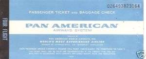 Airline Ticket   Pan Am   4 Flight   1967 (T74)  