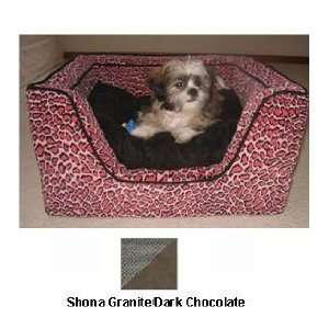  Snoozer Luxury Square Pet Bed, Large, Shona Granite/Dark 