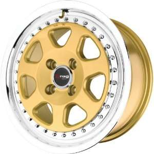  Drag DR 27 Gold Wheel (15x7/4x100mm) Automotive