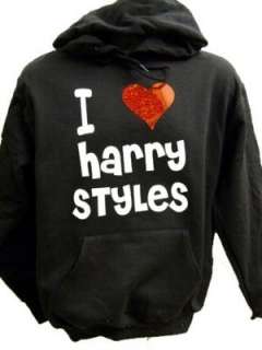 Harry Styles black Hoodie Red heart One Direction 5 15  