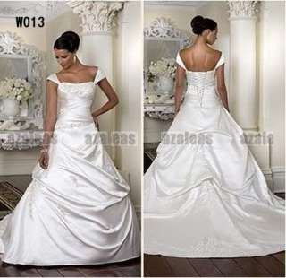 2012 Newest Design Wedding Dress White Square Custom Size New Cap 