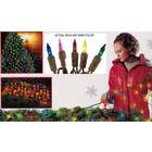   Shimmering Multi Mini Net Style Christmas Lights   Brown Wire