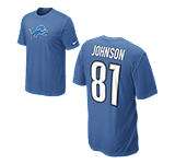 nike name and number nfl lions calvin johnson men s t shirt $ 32 00