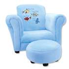 Trend Lab 30008 CLUB CHAIR   DR. SEUSS ONE FISH TWO FISH BLUE VELOUR