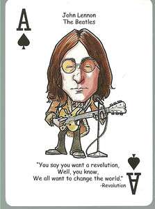 JOHN LENNON   Beatles Oddball ROCK & ROLL Playing Card  
