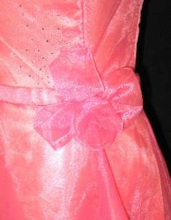 NWT Jessica McClintock Soft Peach Pink Organza Dress Size 3  