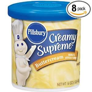 Pillsbury Creamy Supreme Frosting Buttercream Flavored, 16 Ounce (Pack 
