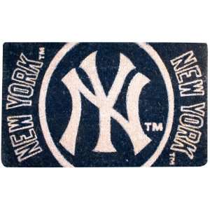  18x30Welcome Mat Bleached New York Yankees Everything 