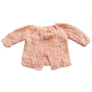  Handmade Acrylic Baby Sweater   Soft Apricot (100% Knitted 