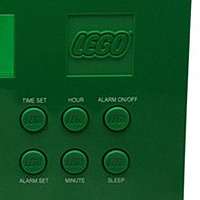 LEGO Alarm Clock Radio   Green   Digital Blue   