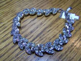   Bracelet Signed Krementz Designer Silver Toned Jewelry Fashion  