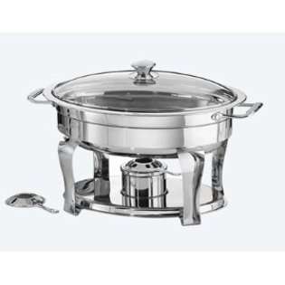   Quart / 3.9 L Oval Chafing Dish Premium 18/10 Stainless 