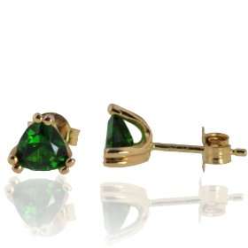 Michael Valitutti 14K Yellow Gold Russian Imperial Diopside Stud 