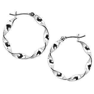 Silver Pierced Ear Twist Hoop  Trifari Jewelry Fashion Jewelry 