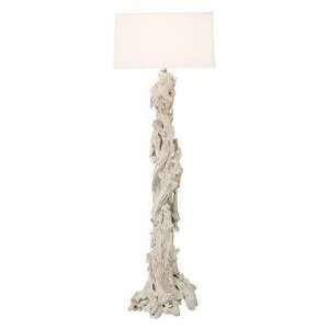   Home Bodega Distressed White Driftwood Floor Lamp