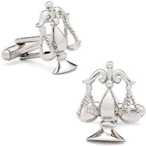  Scales of Justice Cufflinks in Silver Jewelry