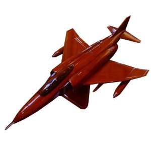  Wooden Display Model Air Force F 4 Phantom Fighter Jet with Stand 