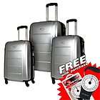 new samsonite winfield 3 piece hardside spinner luggage set free